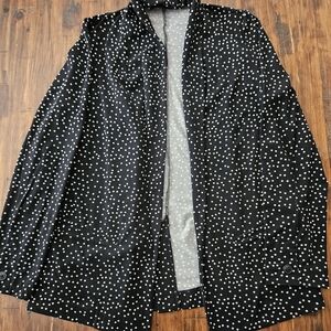 Northern Reflections- Amanda Green Black Polka Dot Blazer Size Small